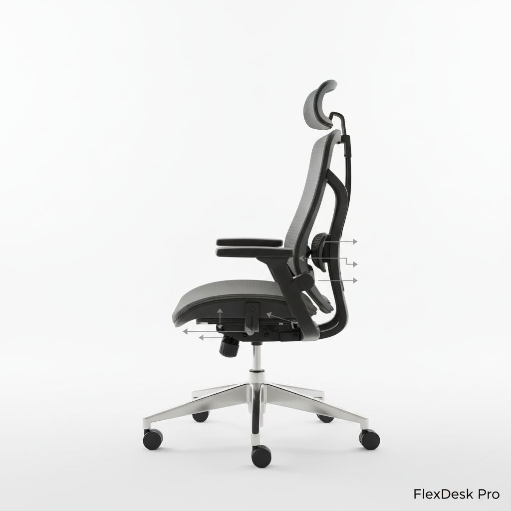 Ergonomic Home Office Chair - "FlexDesk Pro"
