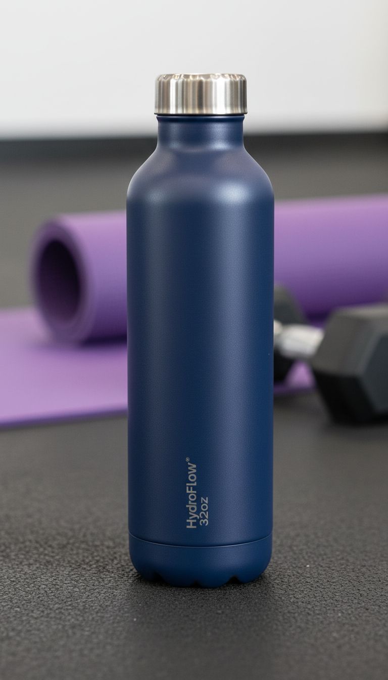 Stainless Steel Insulated Water Bottle - "HydroFlow 32oz"